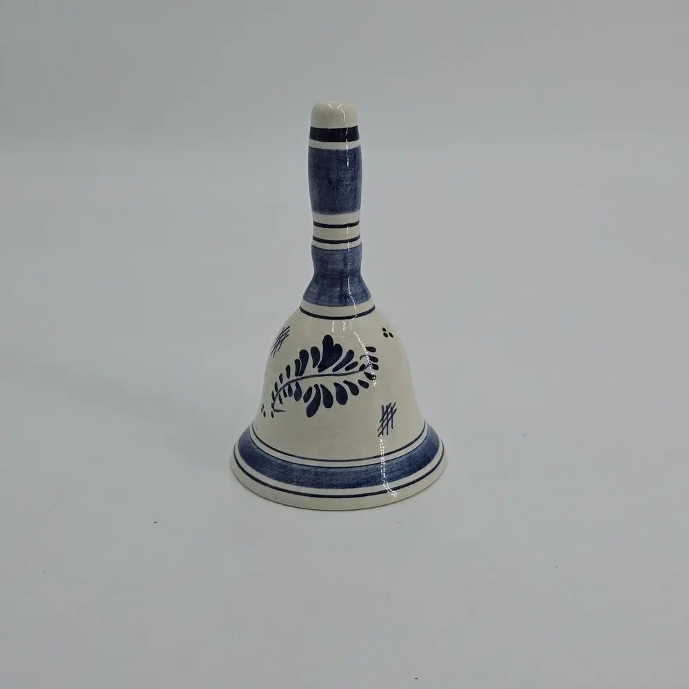 Delft Blue Holland Pottery Table Bell Floral